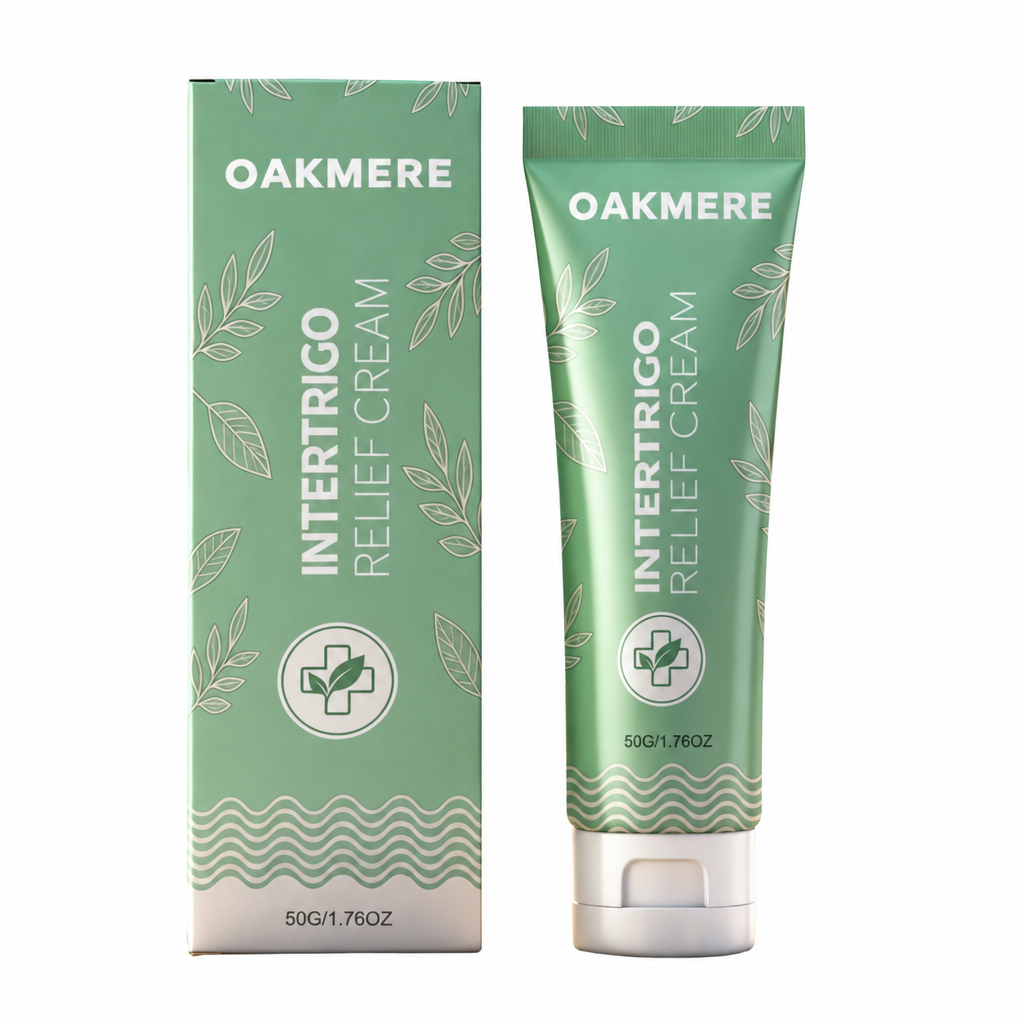 Oakmere Intertrigo Relief Cream tube and box